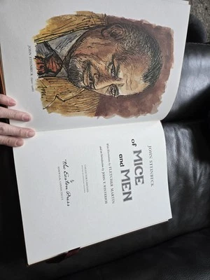 Of Mice and Men by John Steinbeck by The Easton Press Leather Bound Illustrated Foto 1 de 4