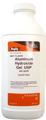 Gel de hidróxido de aluminio Rugby antiácido como nuevo sin azúcar 16 oz Foto 1 de 2