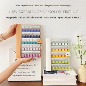 Nail Swatch Magnetic Acrylic Color Card Album Showing Proofing Tool N8S6 - Picture 1 of 13