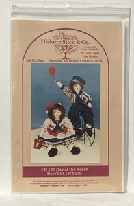 Hickory Stick & Co. H 147 Day At The Beach Boy/Girl 18” Dolls Patterns - Picture 1 of 2