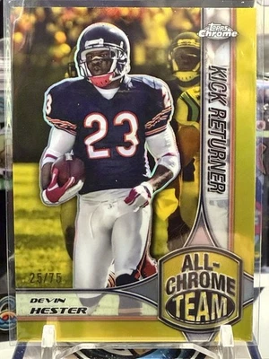 2024 Topps Football All Chrome Team - Devin Hester - Yellow /75 TZ - Image 1 of 2