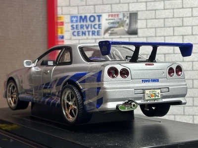 Nissan Skyline R34 GTR Brian’s (Paul Walker) 1:18 *EM CAIXA* FAST AND FURIOUS 2001! - Imagem 1 de 4