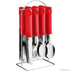 Prima 24 Pcs Stainless Steel Cutlery Set With Chrome Stand-Assorted Colours