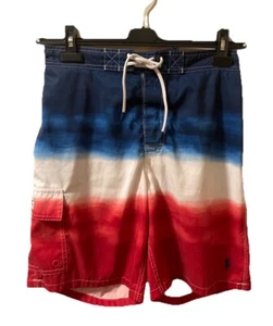 Polo Ralph Lauren Swim Trunks Ombré Red White Blue Mens Size M Flag USA - Picture 1 of 13