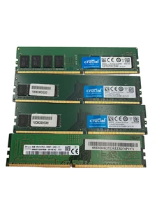 Lot of 4 4GB PC4-2400T DDR4-2133 RAM Crucial ct4g4dfs8213.m8fa SK Hynix - Picture 1 of 4