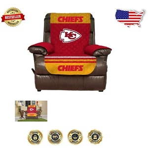 Protector reclinable oficial NFL Kansas City Chiefs 80" x 65" - lavable a máquina - Imagen 1 de 3