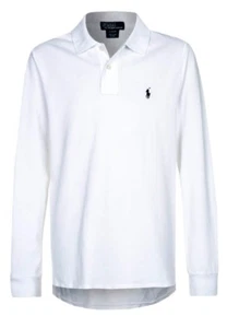 Polo bianca nuova con etichette bellissima designer RALPH LAUREN ragazzo taglia XL ~ 18-20 - Foto 1 di 4