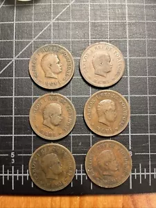 6x India Portuguese 1901 1/2 Tanga - Picture 1 of 2