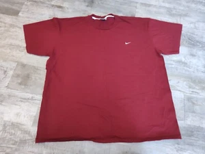 Vintage Red Nike Men's T-Shirt Size 3XL XXXL Mini Swoosh Check Y2k Gray Tag - Picture 1 of 9