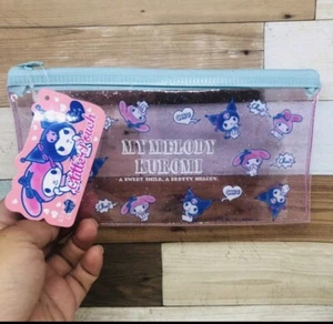 Sanrio Kuromi And My Melody Zipper Pencil Pouch NEW - Picture 1 of 2