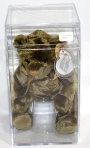 Ty Beanie Baby Henry Harrods 2006 7,5" exclusivo del Reino Unido Golden Green Bear casi nuevo - Imagen 1 de 2