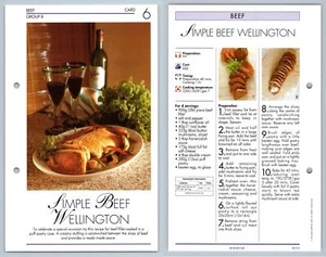 Simple Beef Wellington #6 Beef - Simply Delicious 1992 IMP Ltd Recipe Card - Picture 1 of 1
