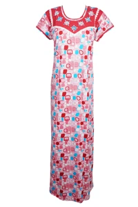 Boho Women's Printed Maxi Caftan Dress Lounger Nightwear PATIO HOUSEDRESS L