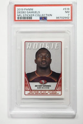 2019 Panini NFL Sticker Collection Deebo Samuels #518 RC PSA 7 NM - Image 1 of 2