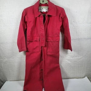 Vintage The Wear Of the West rote Baumwolle westlicher Staub Trenchcoat Gr. Medium - Bild 1 von 16