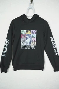 TAYLOR SWIFT The Eras Tour Black Hoodie Women's Size S Light Weight Sweater - Picture 1 of 8