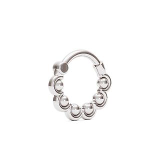 Sterling Silver 6mm Clicker Septum Hoop Nose Piercings Jewelry 16g Handmade