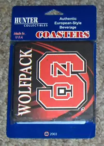 Hunter Collectibles NC STATE Wolfpack Beverage Coasters ..New - Picture 1 of 3