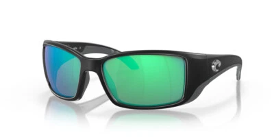 Costa Del Mar Blackfin Unisex Sunglasses Black/Polarized Green Mirror 580G 62 mm - Image 1 of 4