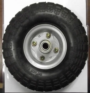 10"x3" Pneumatic Wheel 5/8" Axle 4.10/3.50-4 Hand Truck Wheelbarrow 1008 - Picture 1 of 3