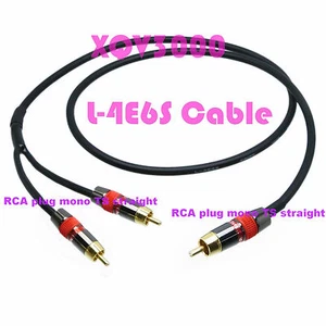 RCA mono TS a 2x RCA TV enchufe conector cable de audio cable L-4E6S cable rojo alta calidad - Imagen 1 de 5