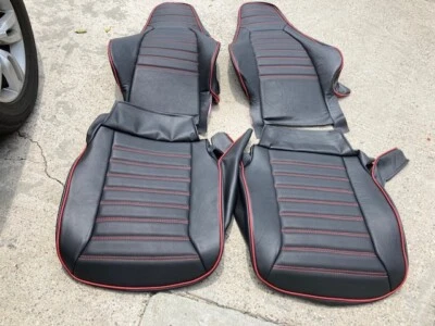 PORSCHE 911 911sc 76-84 UPHOLSTERY SEAT KIT GERMAN LEATHER BEAUTIFUL CUSTOM NEW - Image 1 of 4