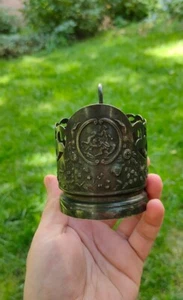 Vintage cup holder Bogdan Khmelnitsky Soviet cupronickel stand USSR cup holder - Picture 1 of 12