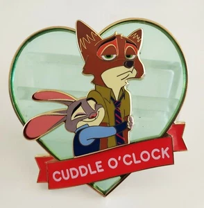 PIN DISNEY DEC CUDDLE O’CLOCK❤ DÍA DE SAN VALENTÍN Zootopia Judy Nick Wilde-ENVÍO GRATUITO - Imagen 1 de 5