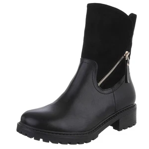 Stivaletti donna Used Look con zip design Ital 8360 colore nero - Foto 1 di 12