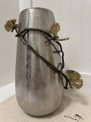 Jarrón grande Michael Aram Butterfly Ginkgo 175930, RTP $325 nuevo caja abierta  Foto 1 de 4