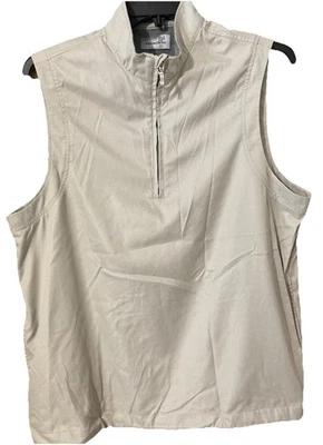 Chaleco de golf Ashworth para hombre medio caqui sistemas meteorológicos 1/4 cremallera pulóver atlético Foto 1 de 4