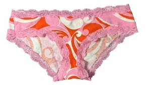 NWOT VICTORIA'S SECRET Pink LACE MESH BIKINI PANTIES Size S 2004 - Picture 1 of 3