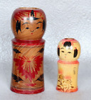 Porte-stylo de poupée en bois japonais Kokeshi porte-dent vintage