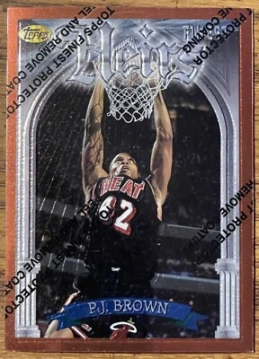 P.J. Brown 1996-97 Topps Finest Heirs Card #179 Miami Heat NBA RC Free Shipping - Image 1 of 3