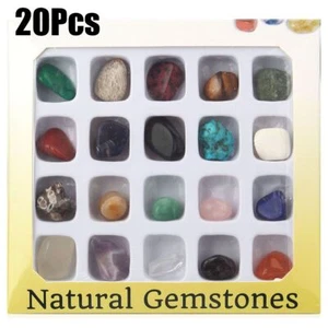 20Pcs Healing Crystal Natural Gemstone Reiki Chakra Collection Stone Kit USA - Picture 1 of 11