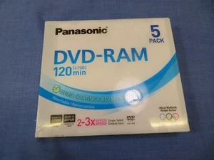 1 x Panasonic DVD-RAM 120 Min 4.7 GB 2-3x Speed 5 Pack - Picture 1 of 4