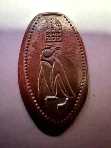 Moneda alargada prensada del zoológico de Denver centavo aplastado - Imagen 1 de 3