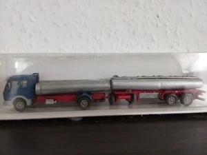 C909 1:87 LKW Tanker Silber Mercedes Benz Eigenbau Umbau Wiking Basis Unikat - Bild 1 von 7