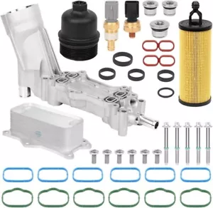 Aluminum Engine Oil Cooler Filter Housing Fits 11-16 Dodge Jeep Chrysler Ram3.6L - Picture 1 of 6