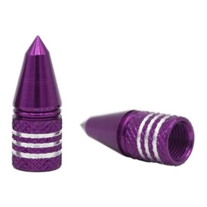 2 Piece You.S Valve Caps Valve Cap Spike IN Purple for Car Truck Motorcycle - Picture 1 of 2