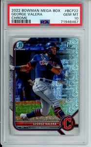 2022 Bowman Mega Box Refractor George Valera Rookie RC PSA 10 - Picture 1 of 2