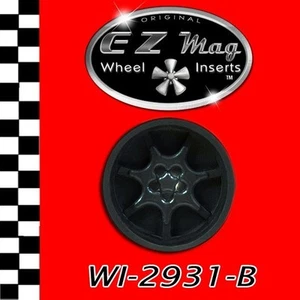 Insertos de rueda WI 2931-B Mag de 7 radios con llanta EZ Mag se adapta a autos ranura Strombecker - Imagen 1 de 5