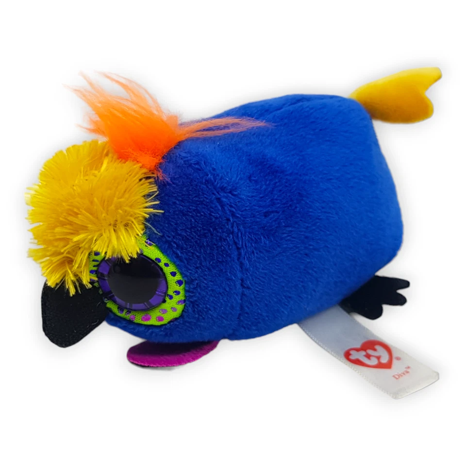 TY Papagei Diva Teeny Beans Vogel Blau Mc Donalds 2017 Plüsch Stofftier Kuschel - Bild 1 von 4