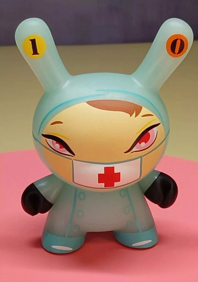 #10 NURSE CACKLE~ Kidrobot THE 13 DUNNY / 3" Glow in the Dark / B PETERS @2017 - Image 1 of 1