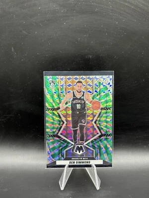 2021-22 Panini Mosaic Ben Simmons SSP FOTL Green Swirl /10 - Nets - Image 1 of 2