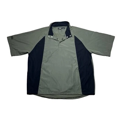 Men’s Ping Olive Green Black Short Sleeve Pullover Golf Windbreaker Jacket XL - Image 1 of 4