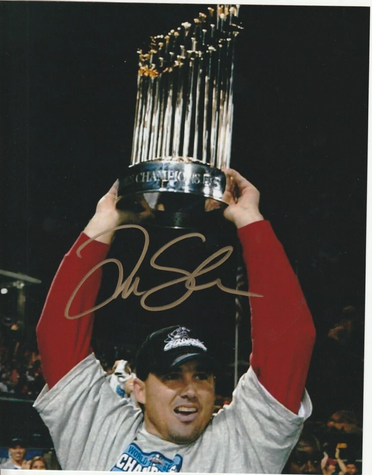 Foto 8x10 firmada autografiada por Tim Salmon Campeones de la Serie Mundial 2002 LA Angels Foto 1 de 1