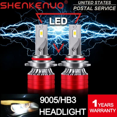 2x 9005 LED Headlight Bulbs Low Beam for Chevrolet Impala 2016 2017 2018 2019 - Image 1 of 4