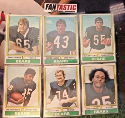 1974 Topps Chicago Bears Football Card YOU PICK - Image 1 of 4