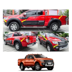 Fender Flares Wheel + Nut Matte Black 6" Off-Road For Ford Ranger T6 Cab 12 - 15 - Imagen 1 de 3
